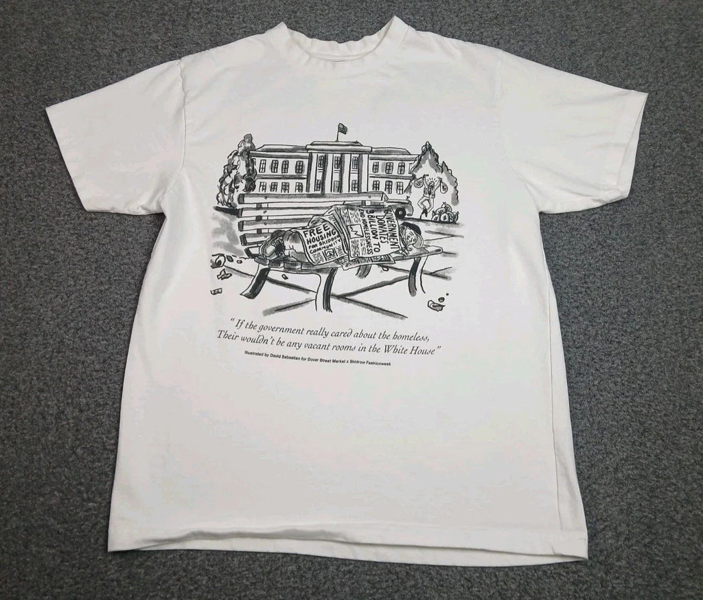 Dover Street Market Skid Row Fashion Week Government Homeless T Shirt Size M