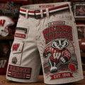 Wisconsin Badgers Embroidered Cargo Shorts