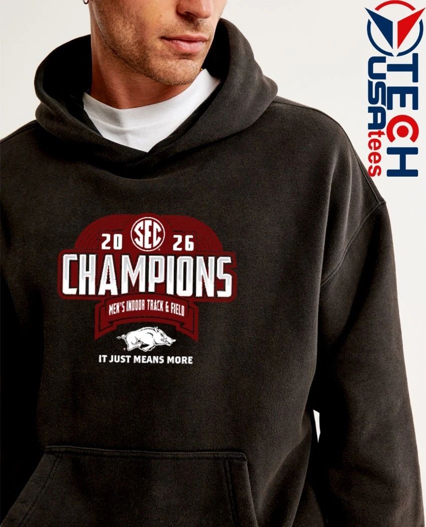 Arkansas Razorbacks 2026 SEC Men’s Indoor Track and Field Champions shirt