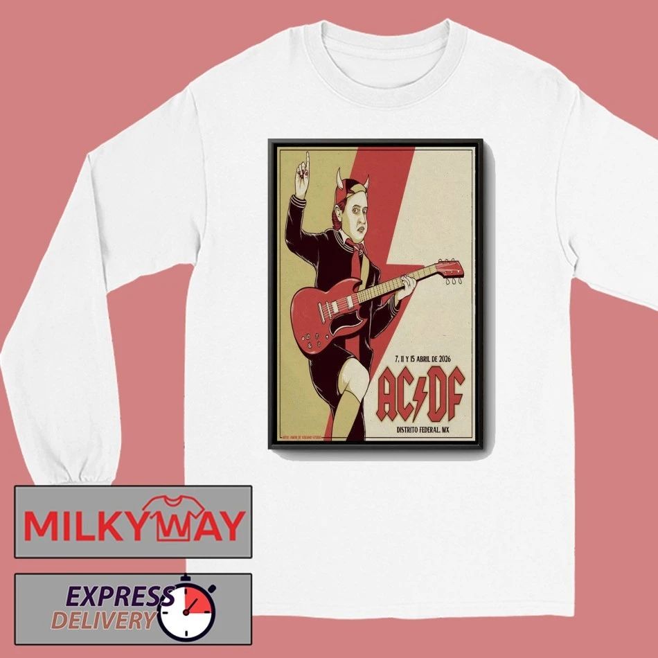 AC DC Estadio GNP Seguros, Mexico City Apr 7 2026 Poster shirt