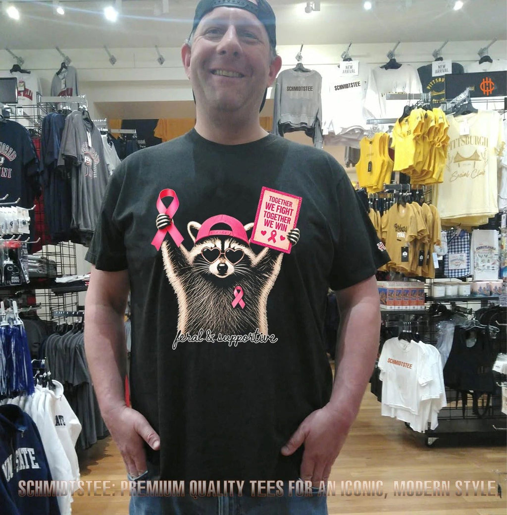 Raccoon ribbon together we fight together we win shirt