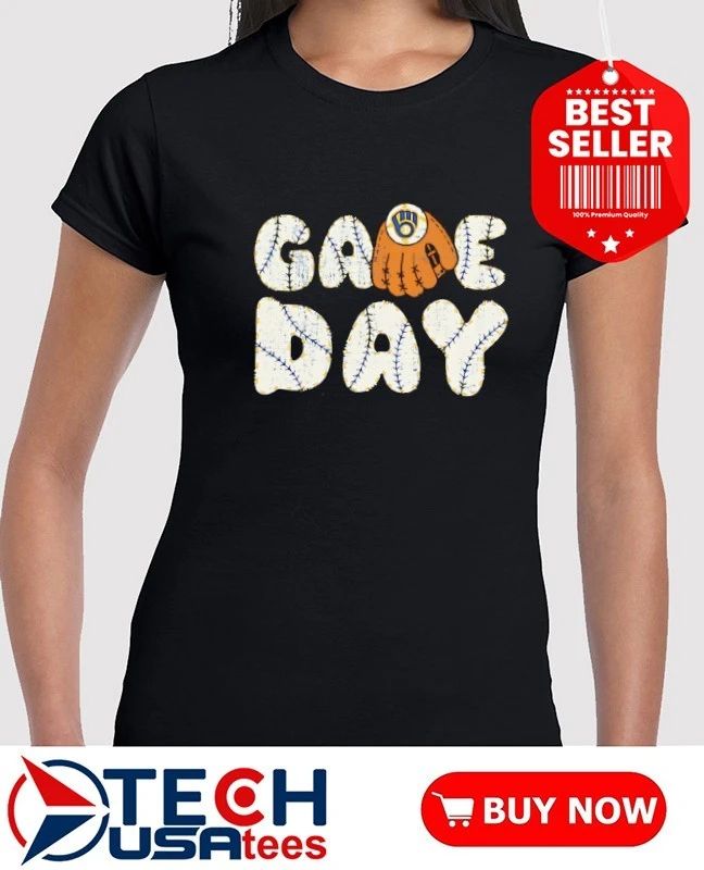 Game Day Milwaukee Brewers Baseball MLB glove shirt