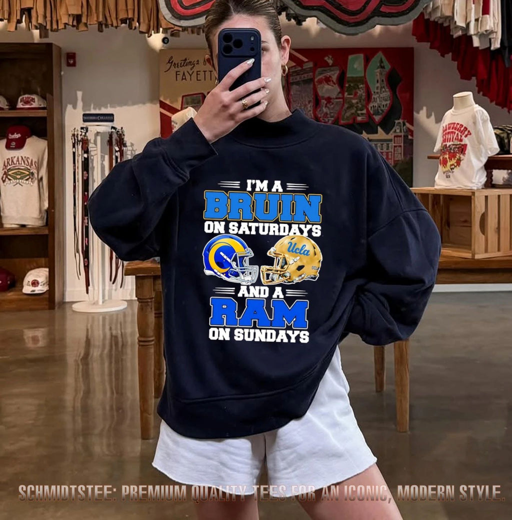 I’m a Bruin on Saturdays and a Ram on Sundays UCLA Rams shirt