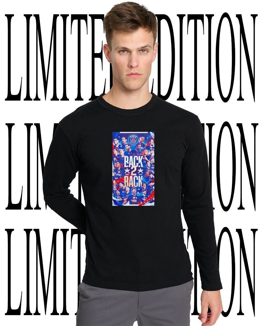 Paris Saint Germain Back 2 Back 2025-2026 Champions League graphic T-Shirt