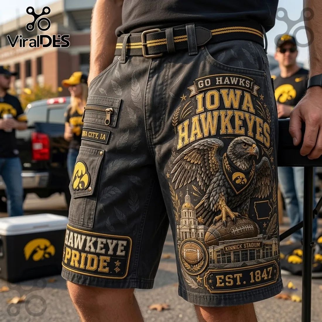 Iowa Hawkeyes Kinnick Stadium Casual Shorts