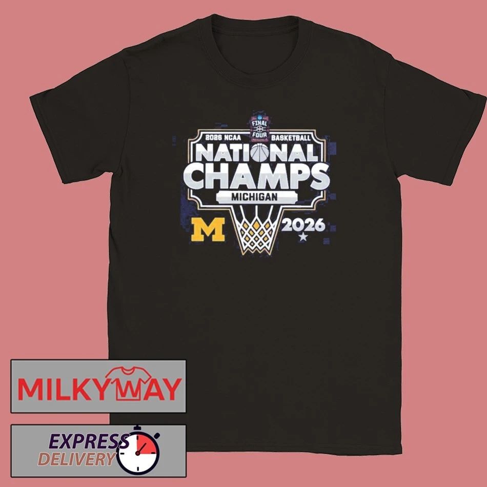 Michigan Wolverines Men’s Basketball 2026 NCAA National Champions March Madness Hoops T-Shirt