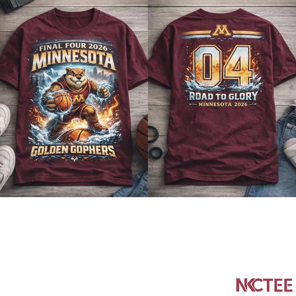 NKCtees Minnesota Golden Gophers Final Four 2026 T-Shirt – Golden Rise NCAA Women’s Basketball Edition