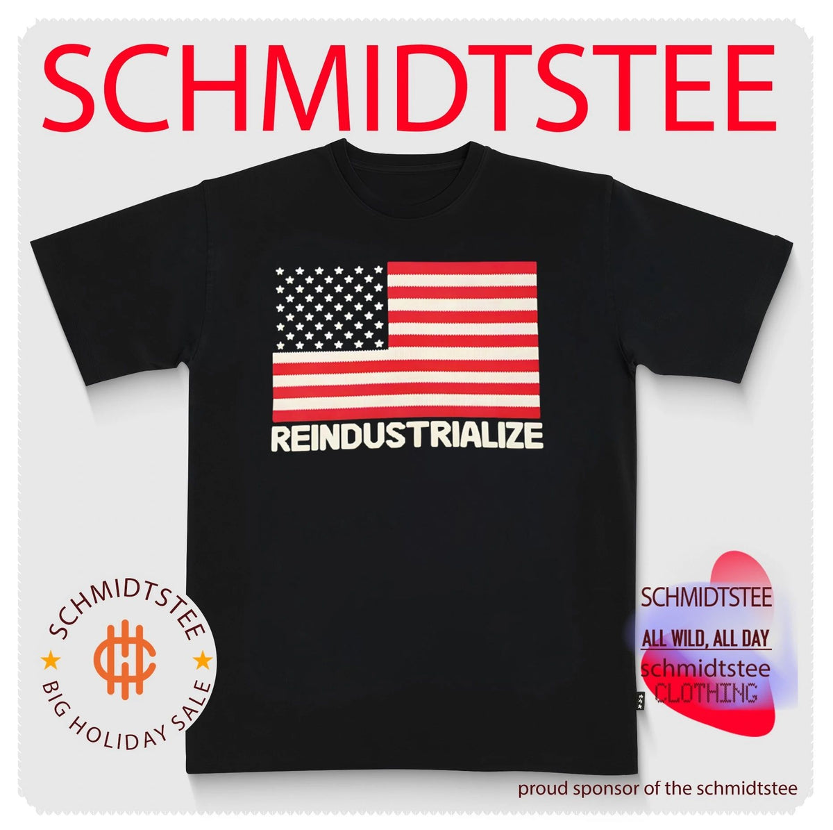 Reindustrialize United States Flag shirt