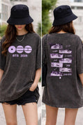 BTS 2026 World Tour Graphic T-Shirt, Vintage Washed Streetwear Tee, Kpop Idol Ap