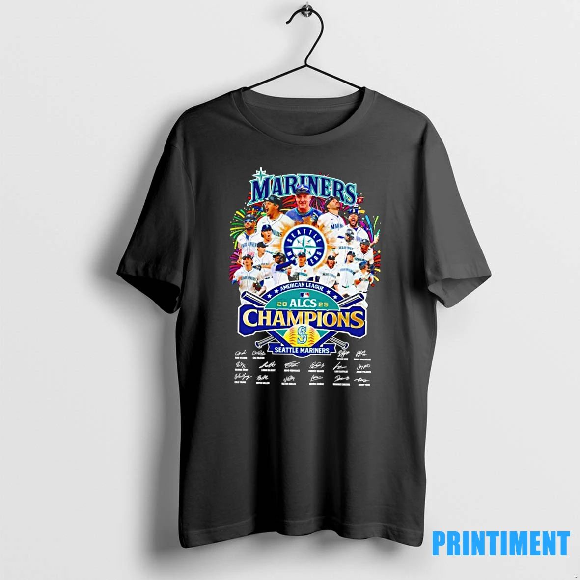 Seattle Mariners 2025 Alcs American League Champions Signatures Tshirts Sweater