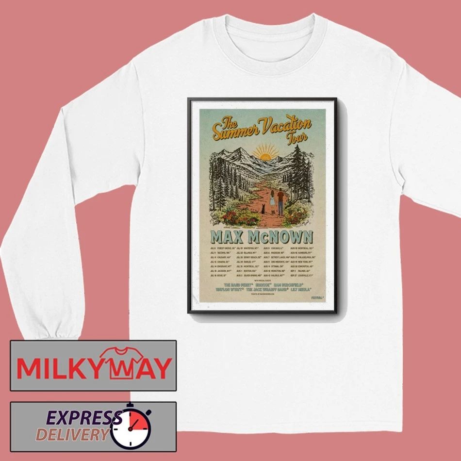 Max McNown The Summer Vacation Tour 2026 Poster shirt