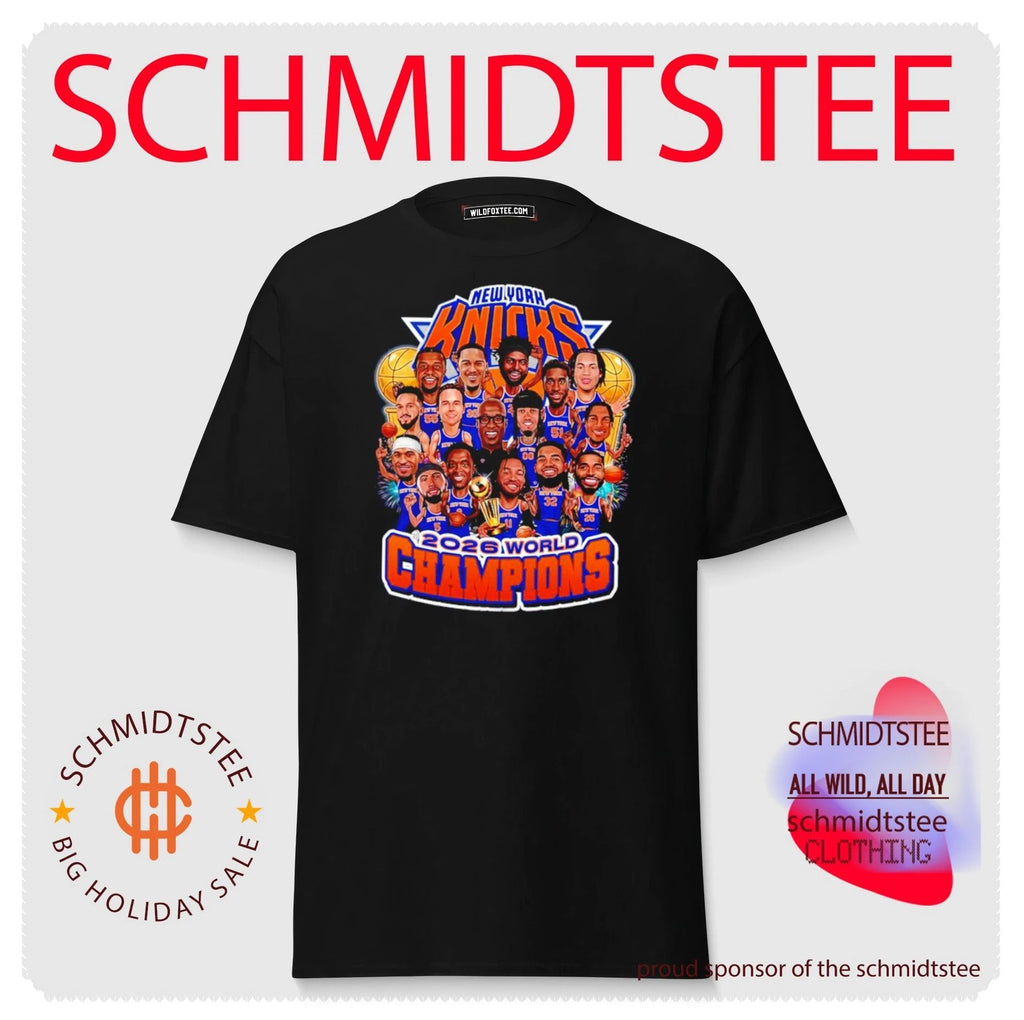 New York Knicks 2026 World Champions all team caricature shirt