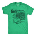 Mens Funny T Shirts Weekend Forecast 100% Chance Of Mowing Sarcastic Graphic