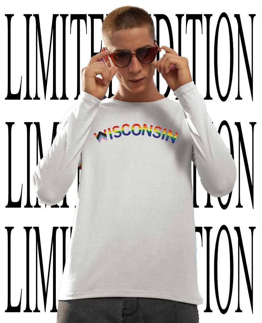 Wisconsin Progress Pride flag shirt
