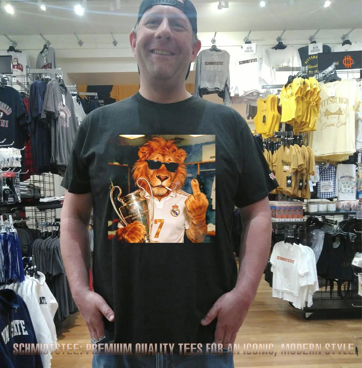 Real Madrid number 7 the wacky Lion with trophy meme shirt