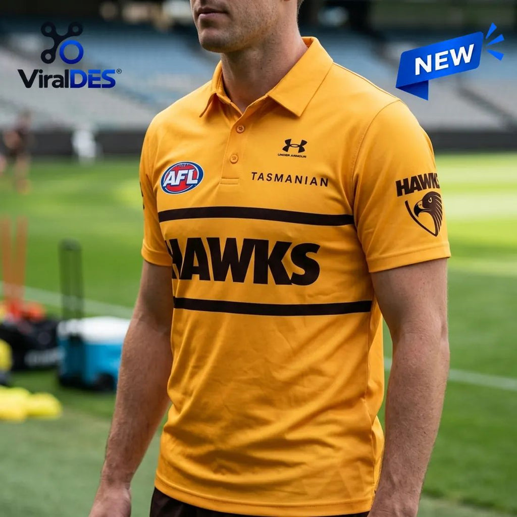 Hawthorn Football Club Gold Polo Shirt
