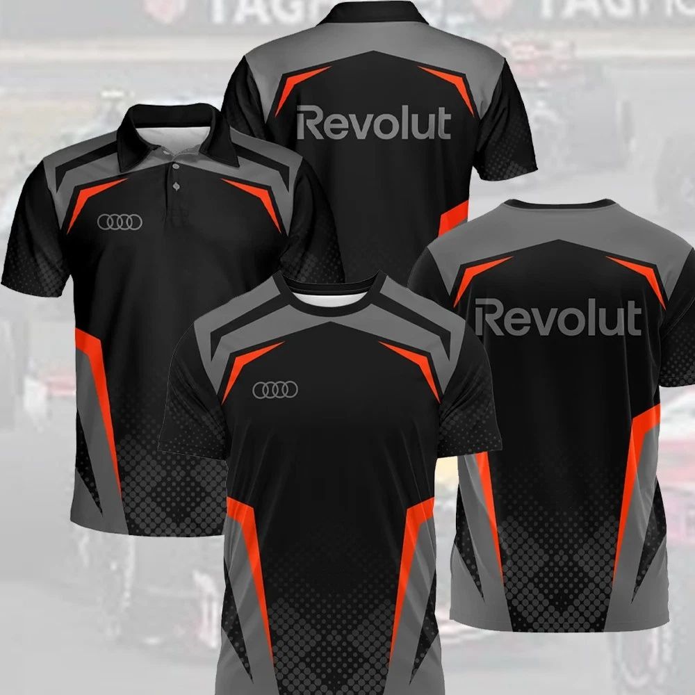 💯NEW-  Audy F1 Teamwear Polo, All Over Print, Fomula 1 Racing Gift For Fans