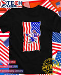 Jack Hughes No. 86 Patriotic Hockey American flag shirt