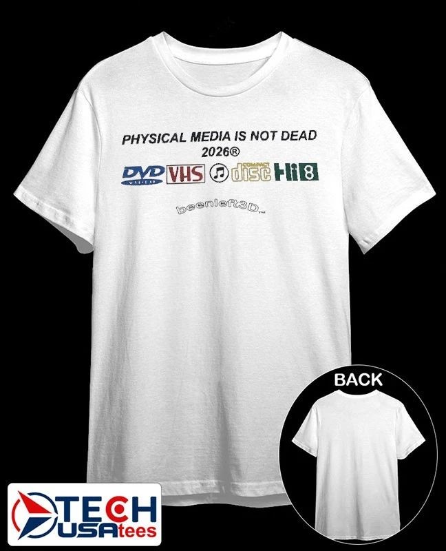 Physical media is not dead 2026 shirt