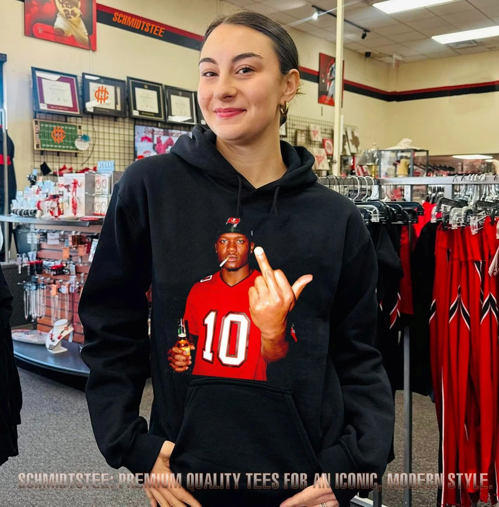 Tampa Bay Buccaneers Jalon Daniels holding beer middle finger shirt