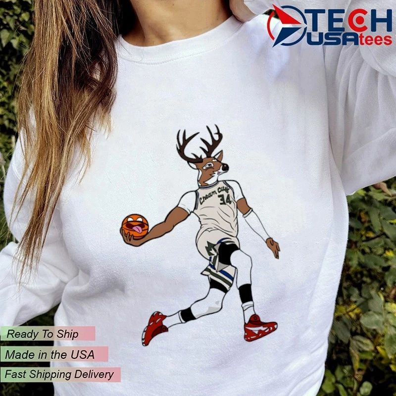 Milwaukee Bucks Cream City Giannis Antetokounmpo mascot shirt