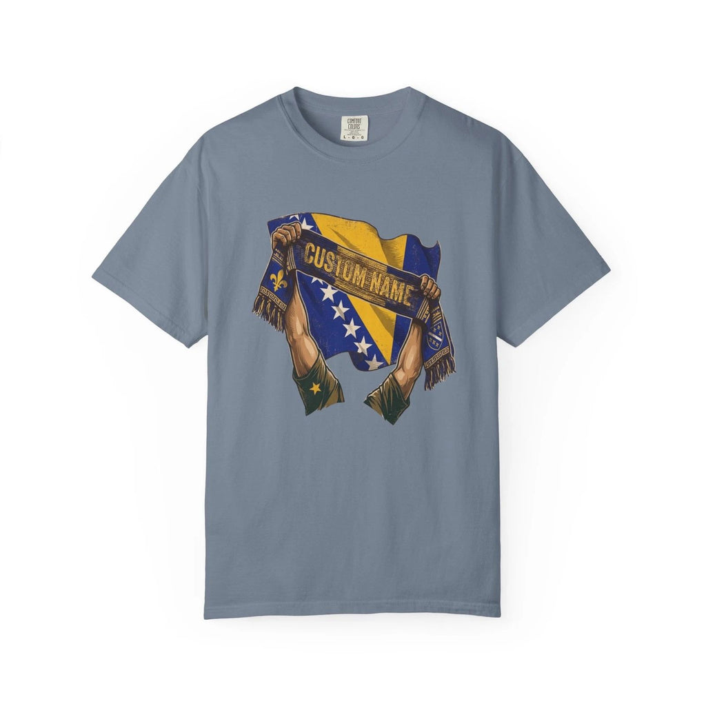 Bosnia Scarf Custom Soccer Shirt | Personalized Name Football Matchday Tee