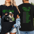 Ferxxo Falxo Tour Shirt Reggaeton Concert Tee Urban Latin Streetwear Green Print
