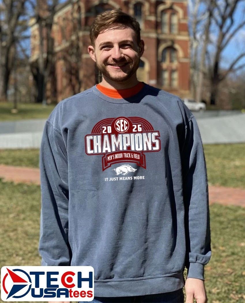 Arkansas Razorbacks 2026 SEC Men’s Indoor Track and Field Champions shirt