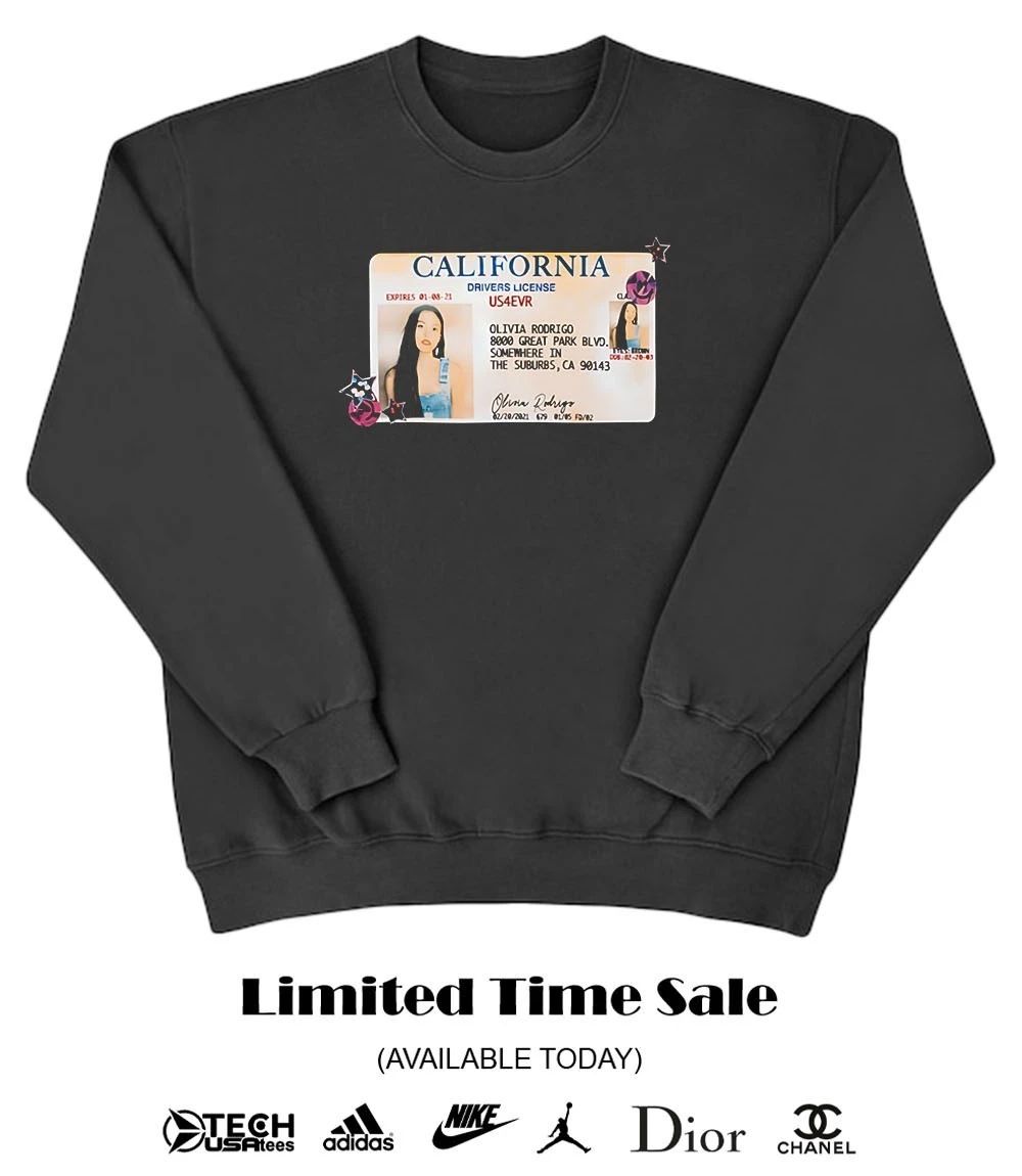 Olivia Rodrigo Drivers License card shirt