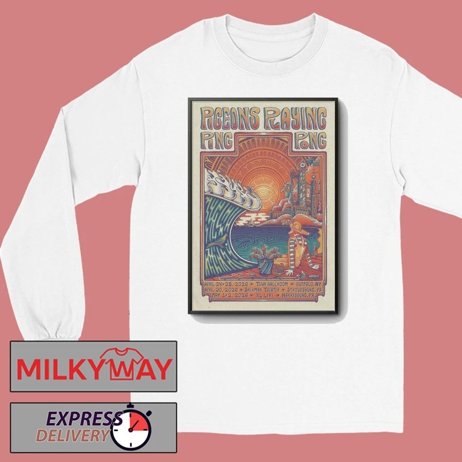 Pigeons Playing Ping Pong In Stroudsburg PA On Apr 30 2026 Poster shirt