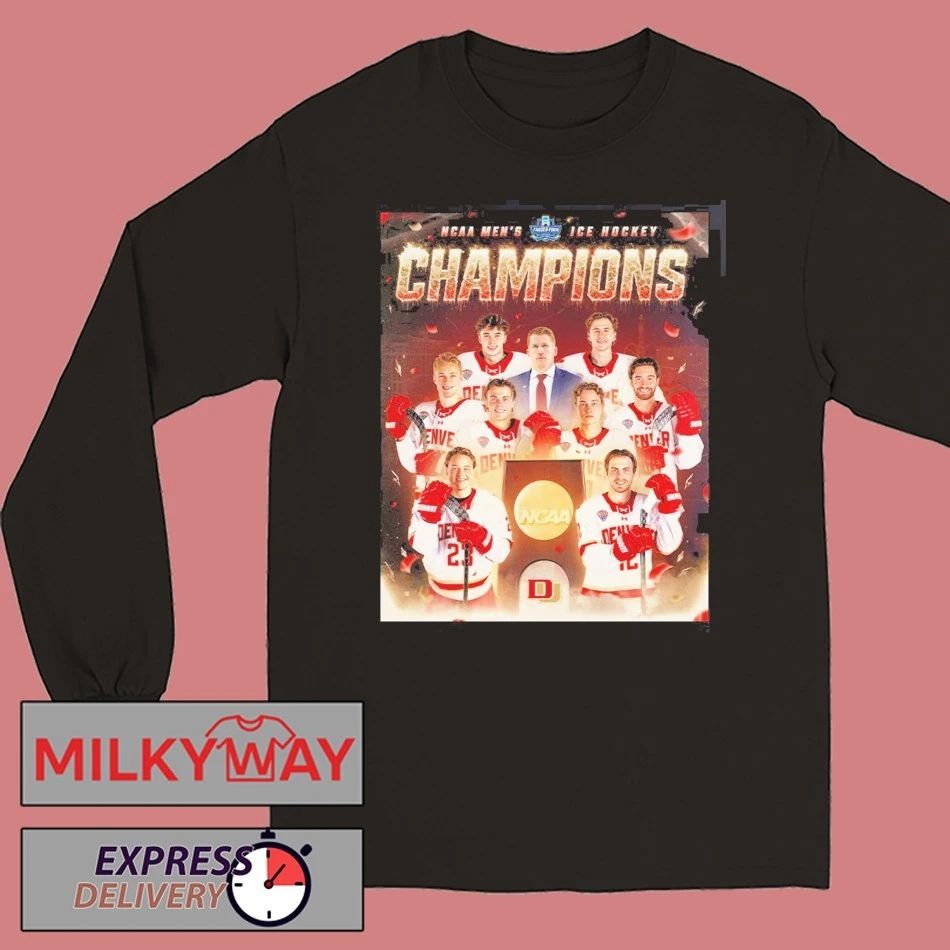 Denver Pioneers Defeating Wisconsin 2-1 Become 2026 NCAA Men’s Ice Hockey Champions T-Shirt