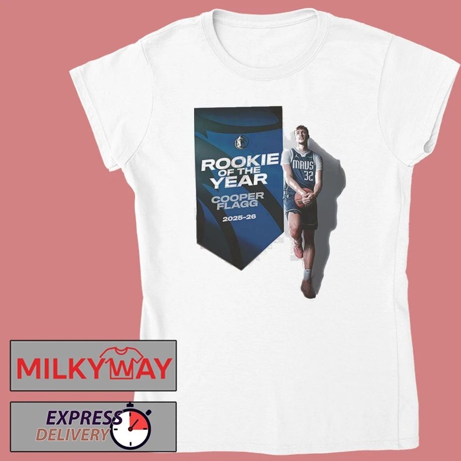 Cooper Flagg Rookie Of The Year NBA 2026 Dallas Mavericks shirt