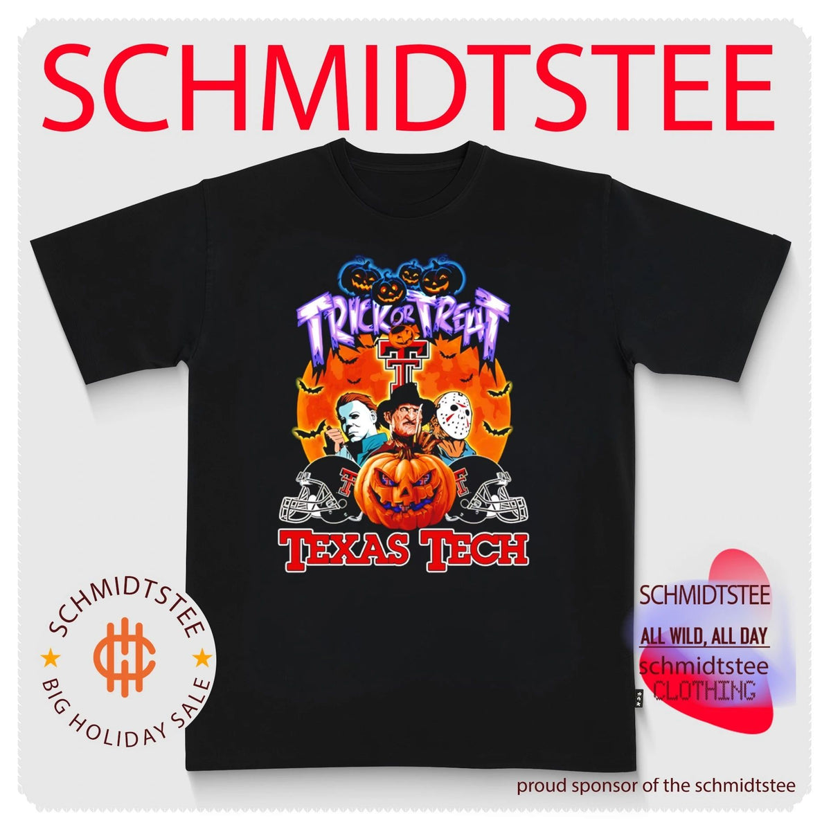 Texas Tech Red Raiders x Horror Characters Trick Or Treat Halloween 2026 shirt