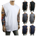 Mens HEAVY WEIGHT Crew neck Sleeveless Shirt Muscle Tank Fitness Gym Big & Tall