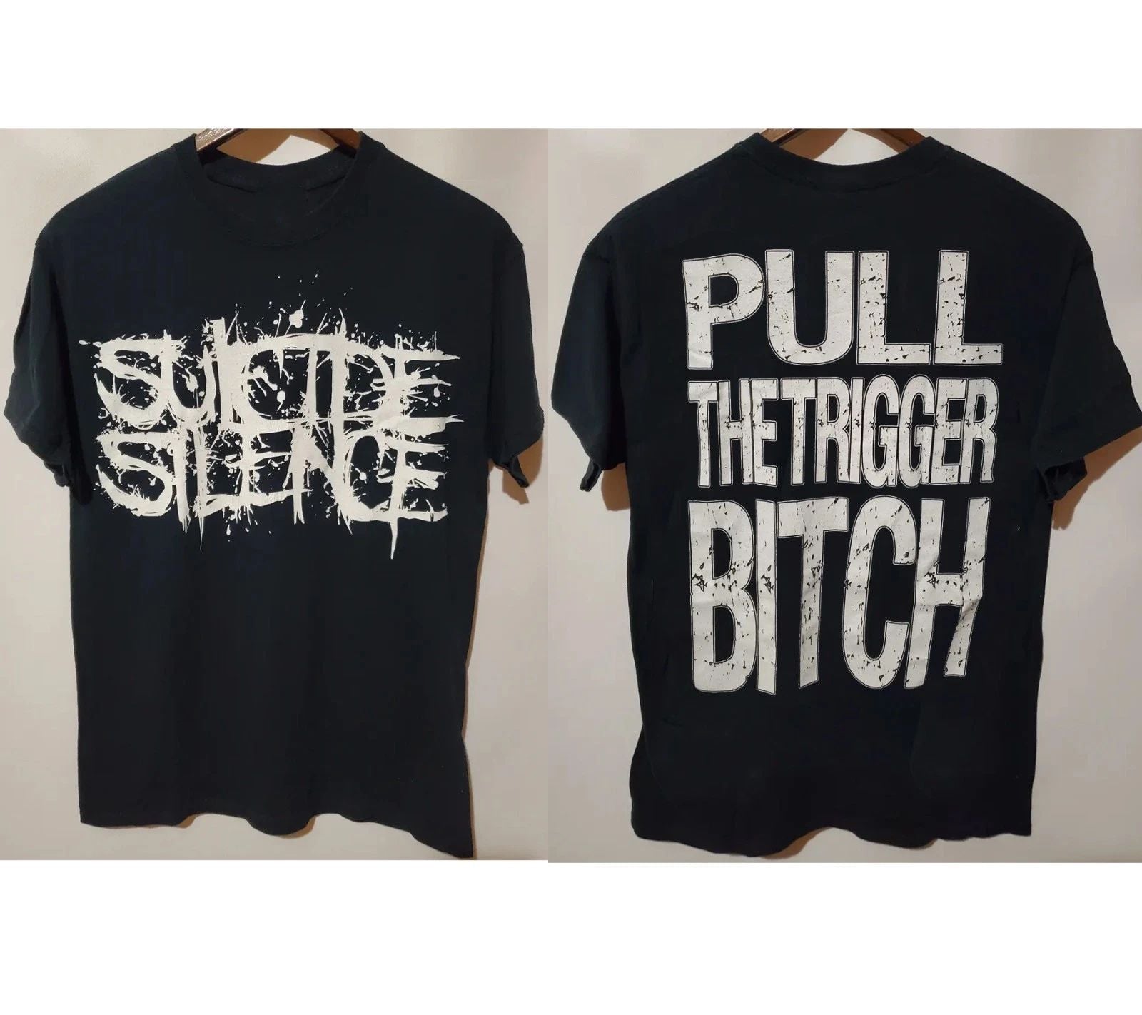 NEW!!! Suicide Silence Pull The Trigger Btch Band American Apparel T-Shirt