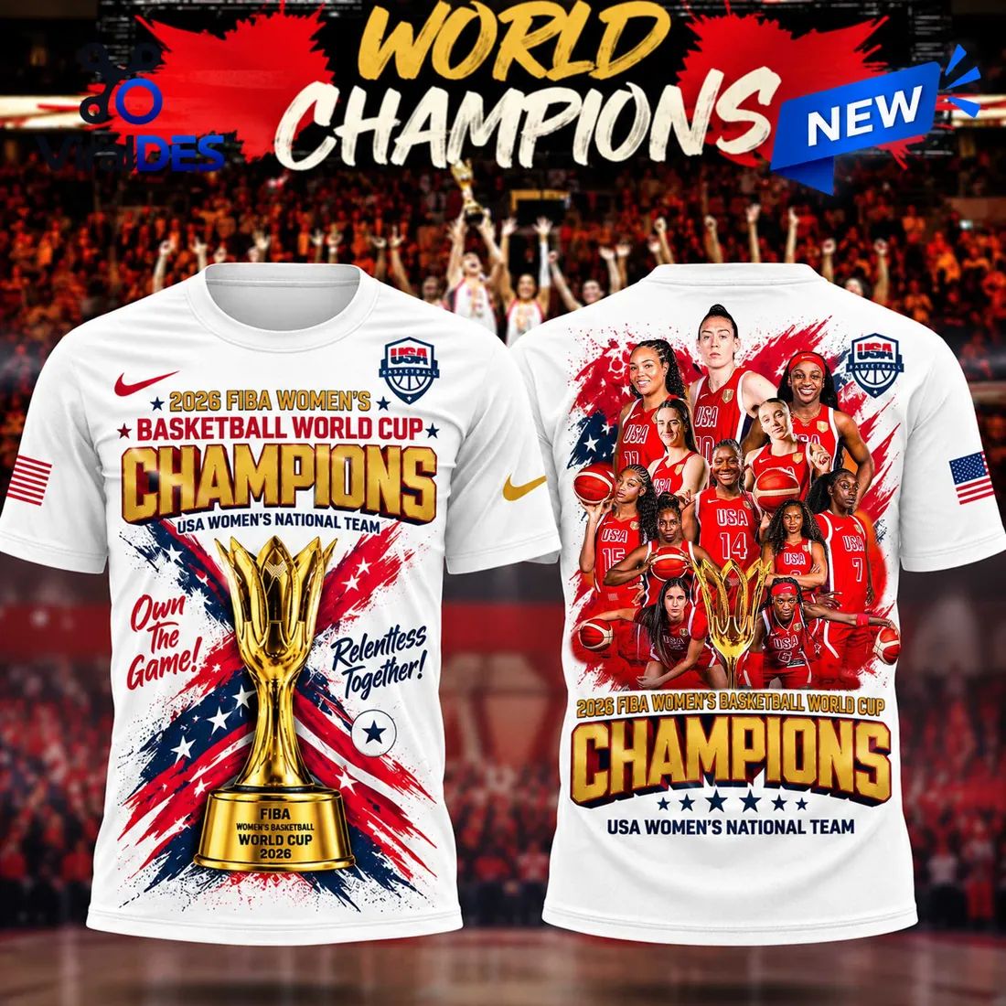 USA Women’s Basketball 2026 World Cup Champions Shirt