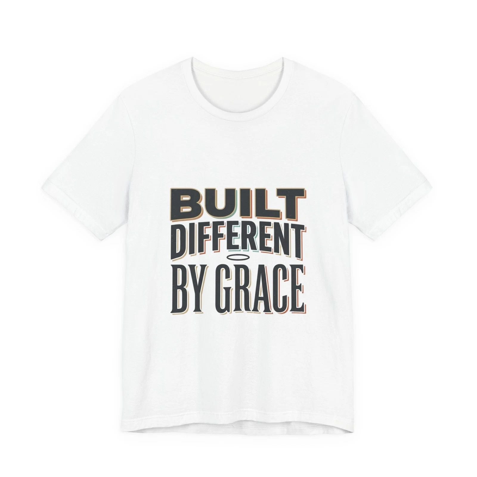 Built Different By Grace Tee | faith streetwear, bold type