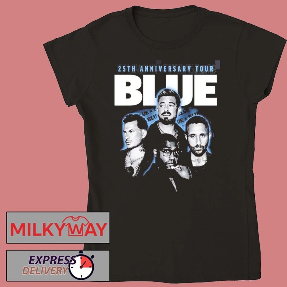 Blue 25th Anniversary 2026 Tour UK And EU Merch Photo T-Shirt