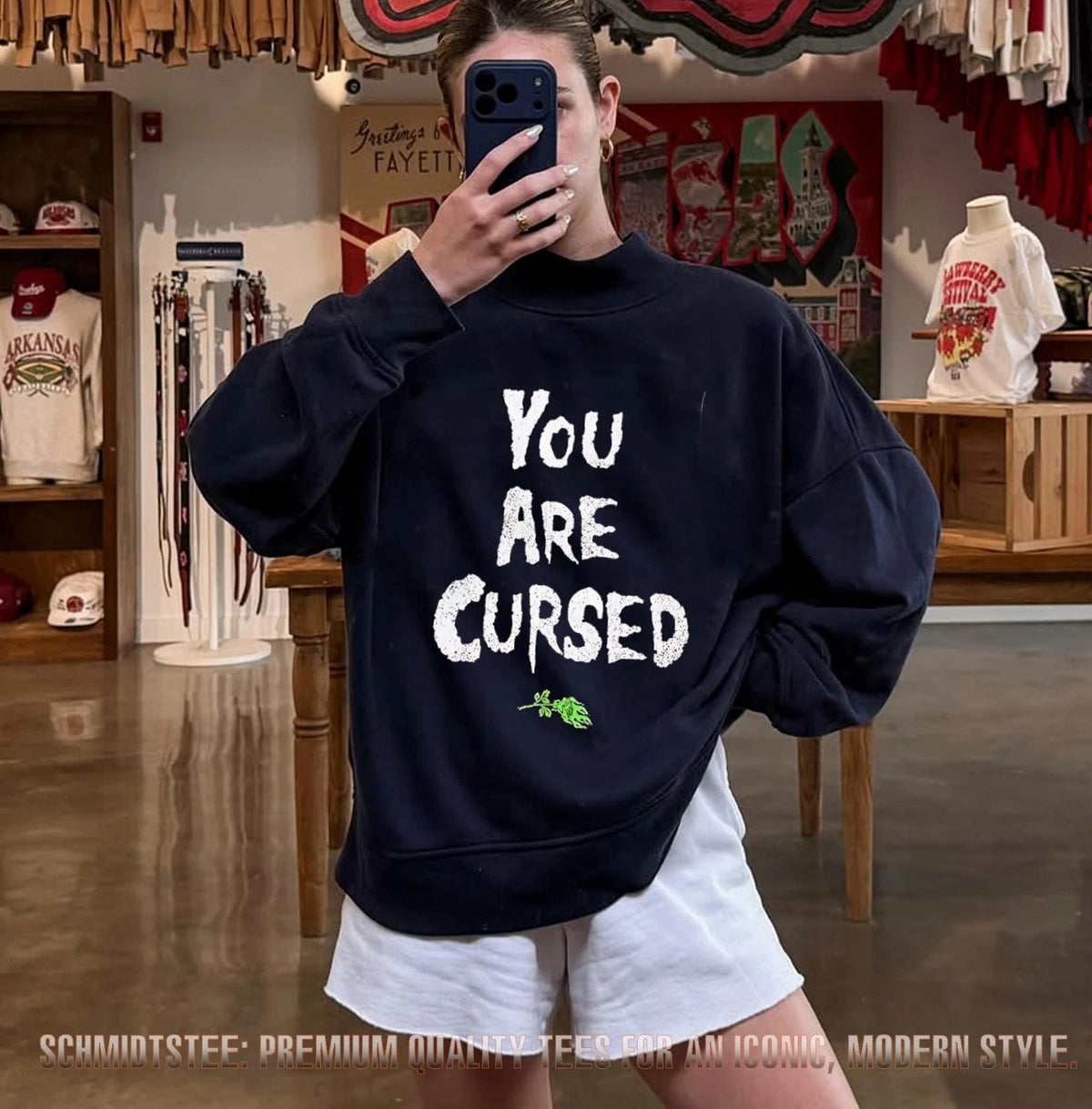 Danhausen x Civil Regime Burning Rose American You Are Cursed Black Shirt