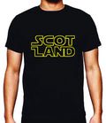Scottish Simple Letter Graphic T-Shirt Men Casual Black Tee Top For Unisex