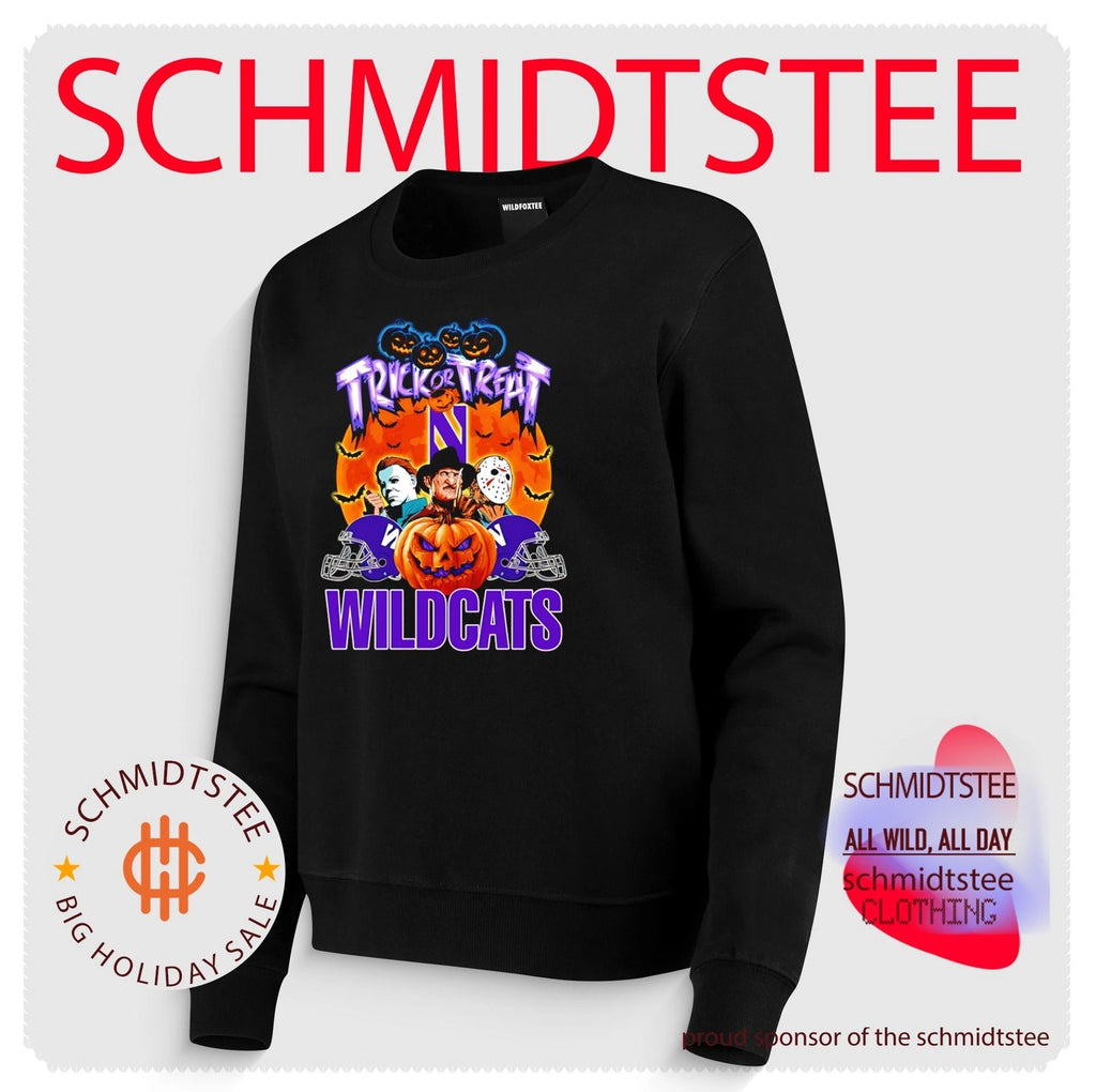 Northwestern Wildcats x Horror Characters Trick Or Treat Halloween 2026 shirt