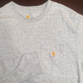 Carhartt Long Sleeve Pocket T Shirt Men’s L Gray Original Fit Logo