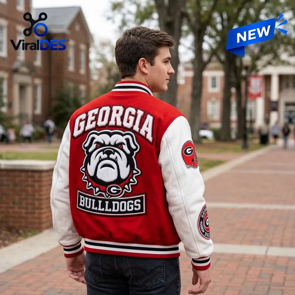 Georgia Bulldogs Mascot Baseball Jacket