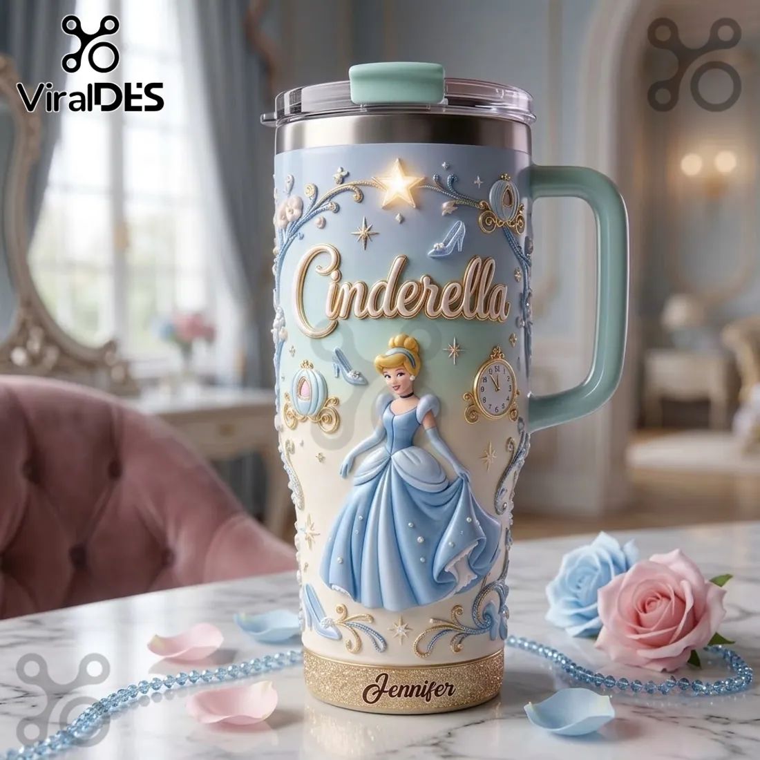 Cinderella Princess Stanley Tumbler 40oz