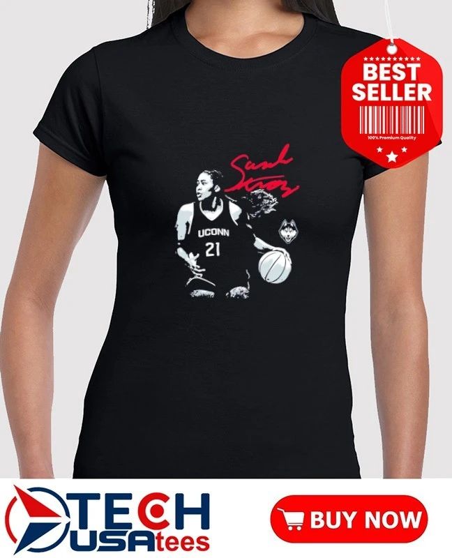 Sarah Strong #21 UConn Huskies Basketball signature graphic shirt