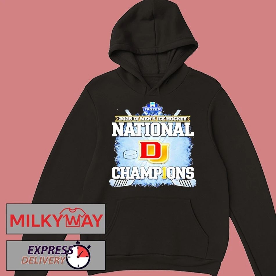 Denver Pioneers Mens Ice Hockey National Champions 26 Logo Shirts