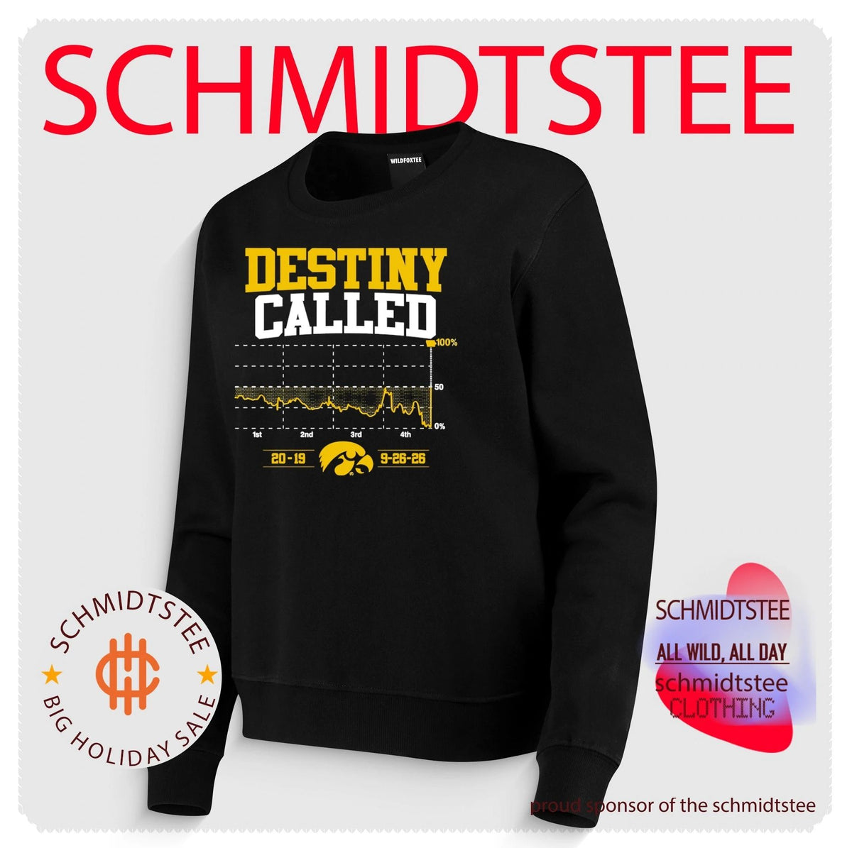 Iowa Hawkeyes Destiny Called 20-19 score stock shirt