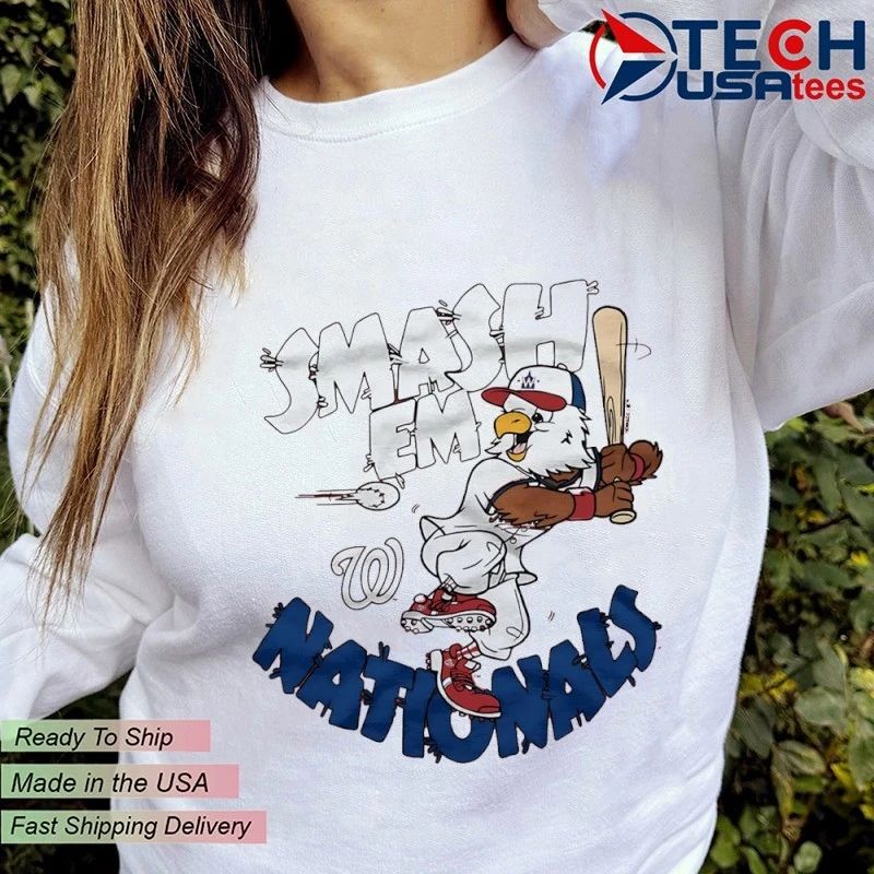 Washington Nationals Screech Smash Em mascot shirt by homage