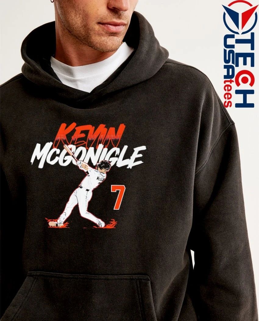 Kevin McGonigle #7 Detroit Tigers Baseball MLB slugger swing shirt