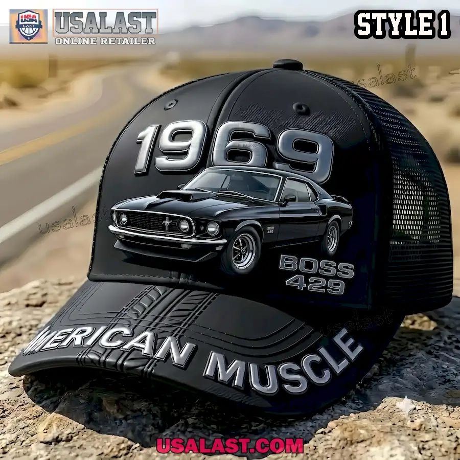 1969 Ford Mustang Boss 429 American Muscle Trucker Hat